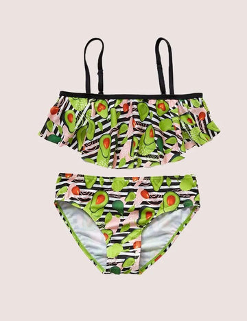 Full Printed Fruit Split Swimsuit - Mini Taylor